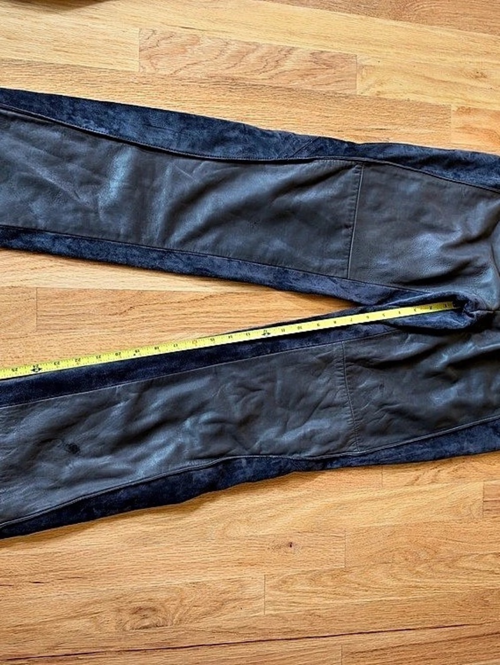 Vintage Marc Jacobs Collection Leather and Suede dark grey Straight Leg Pants Si - Picture 2 of 9